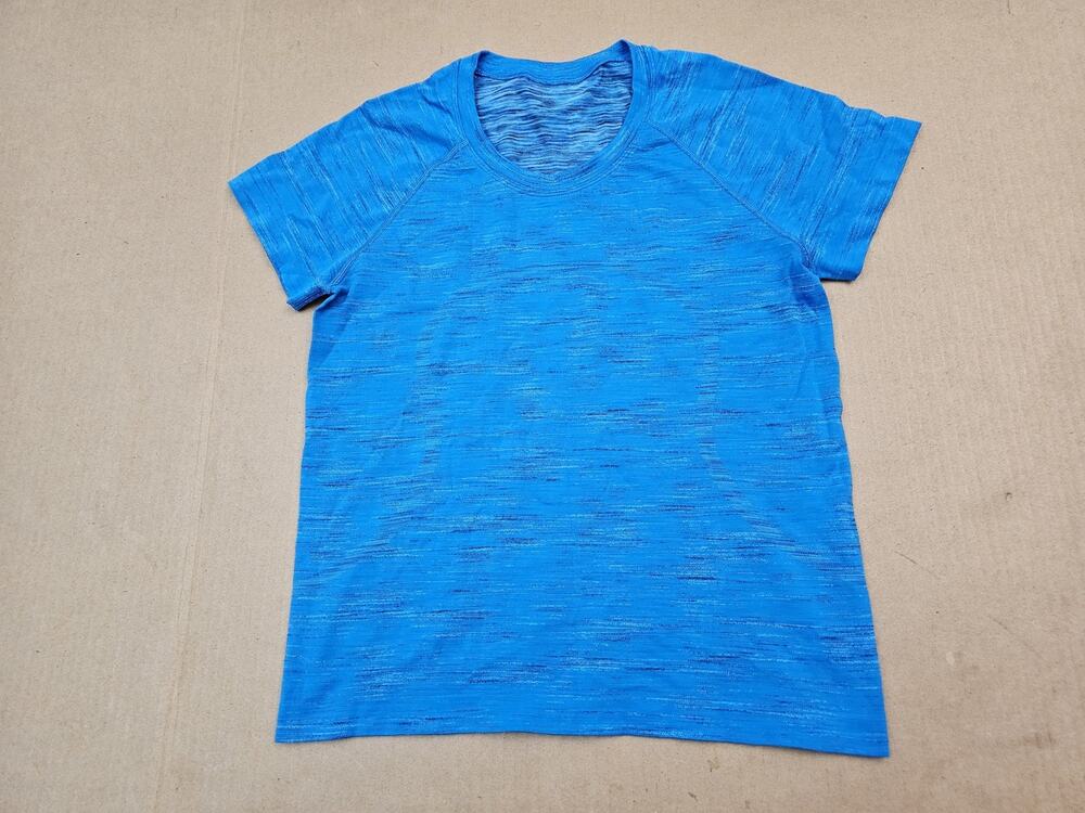 Lululemon Swiftly Tech Short Sleeve Shirt 2.0 Race Chroma Check Poolside Blue 8